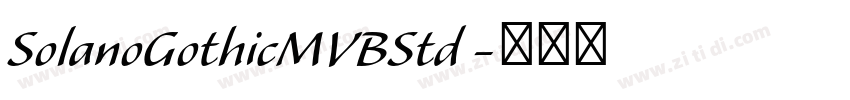 SolanoGothicMVBStd 字体转换